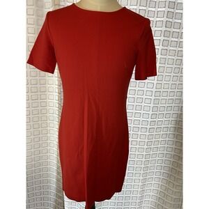 Banana Republic‎ Twist Back Ponte Sheath Dress, Size 8 Petite Coral